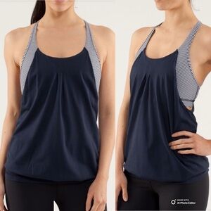 Lululemon Practice Freely Tank Blue Inkwell Racerback Tank Top Sz10